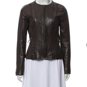 Vince xs brown leather jacket